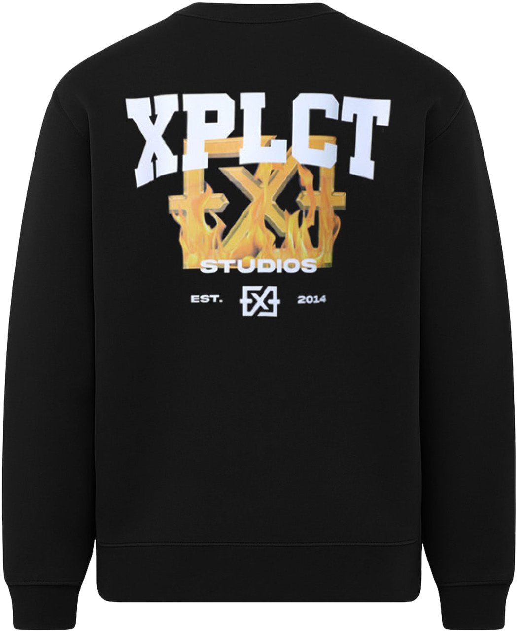 XPLCT Studios Flame Crewneck | Black Divers