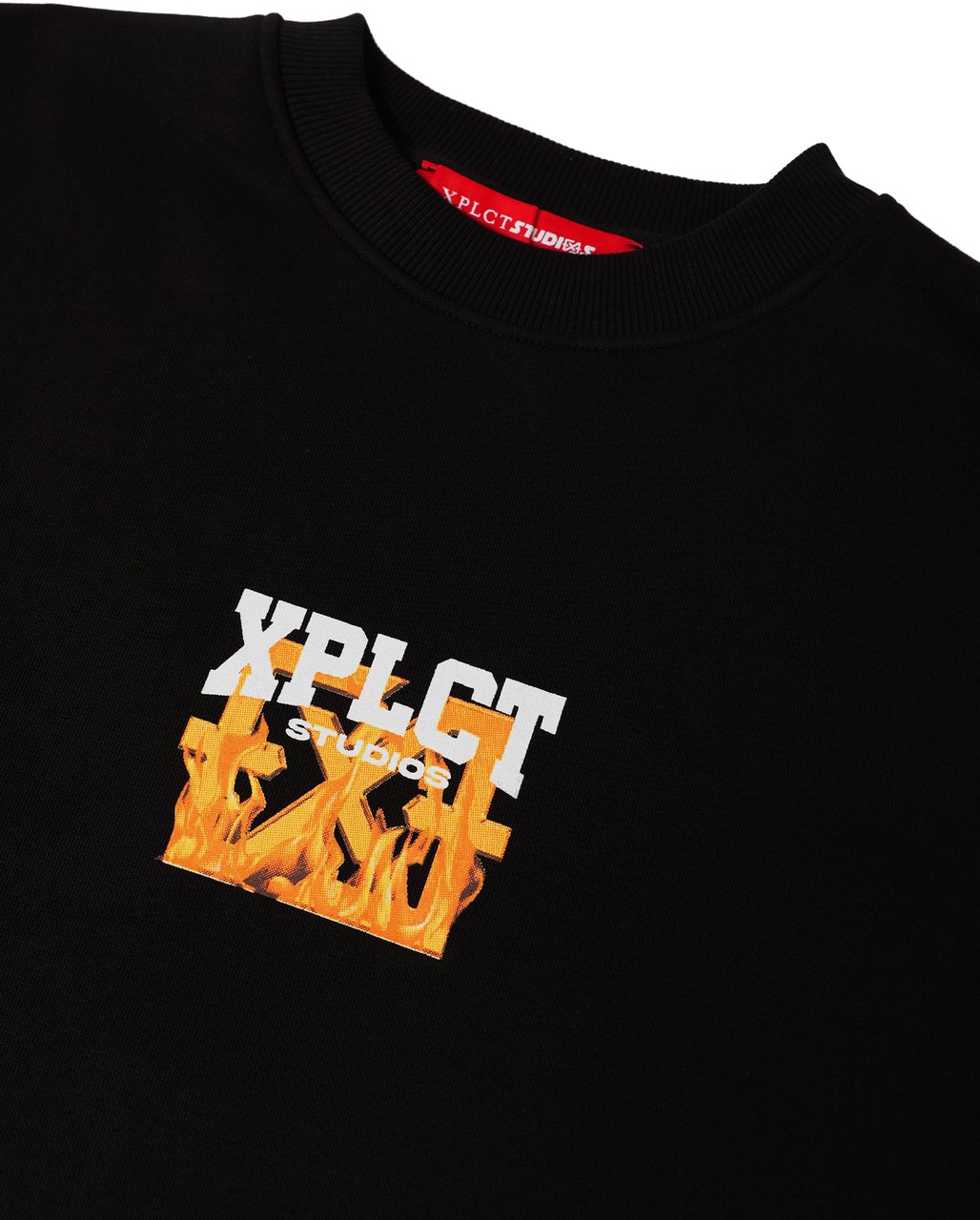 XPLCT Studios Flame Crewneck | Black Divers