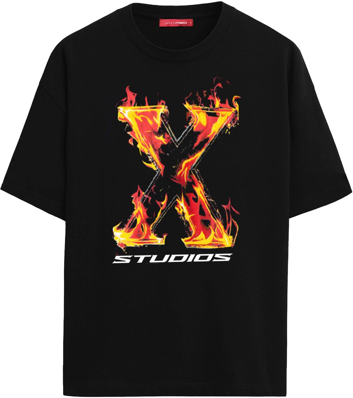 XPLCT Studios Flame T-Shirt Zwart