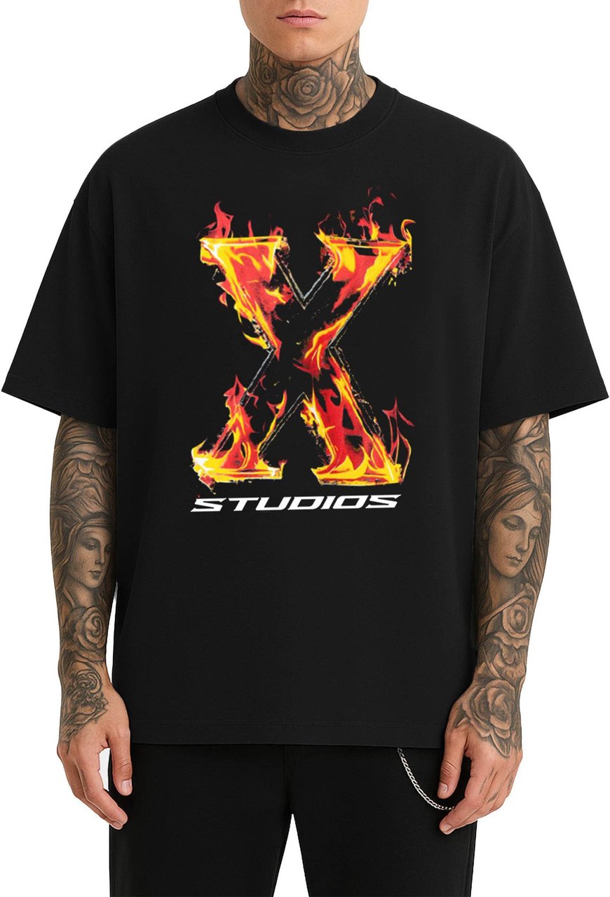 XPLCT Studios Flame T-Shirt Zwart