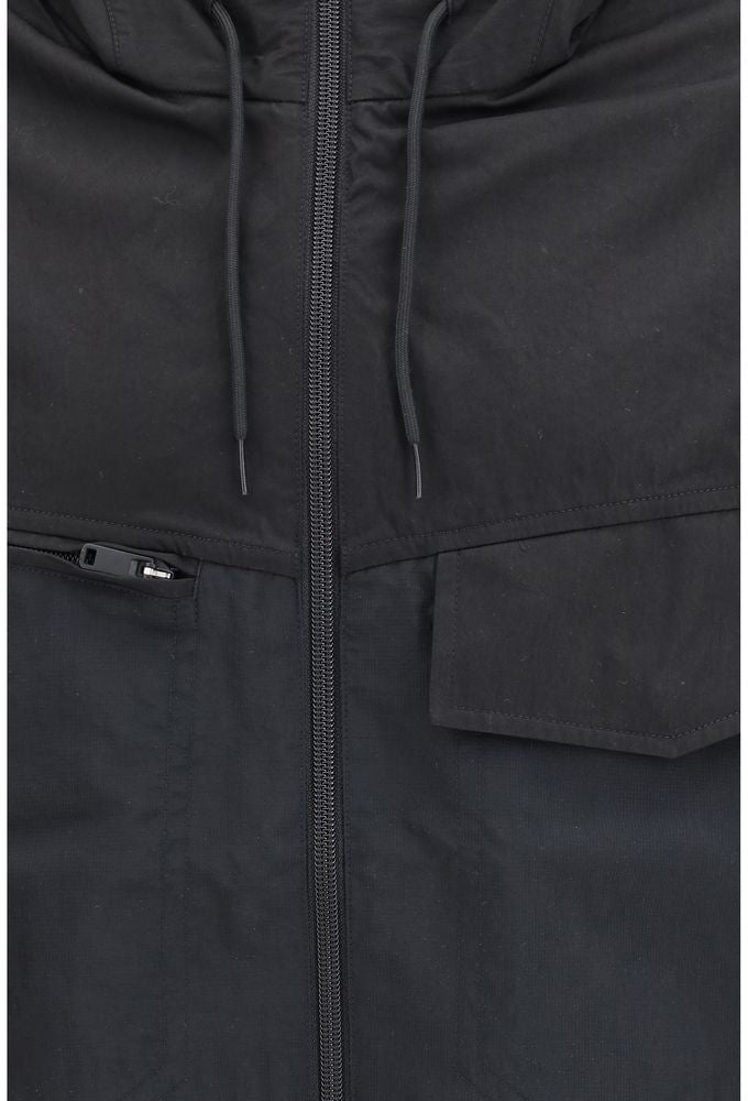 Y-3 Black Cotton Shell Jacket Zwart