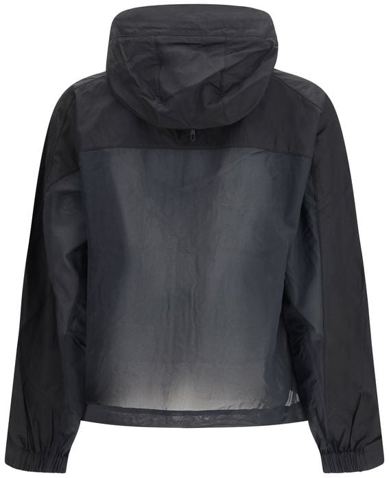 Y-3 Black Cotton Shell Jacket Zwart