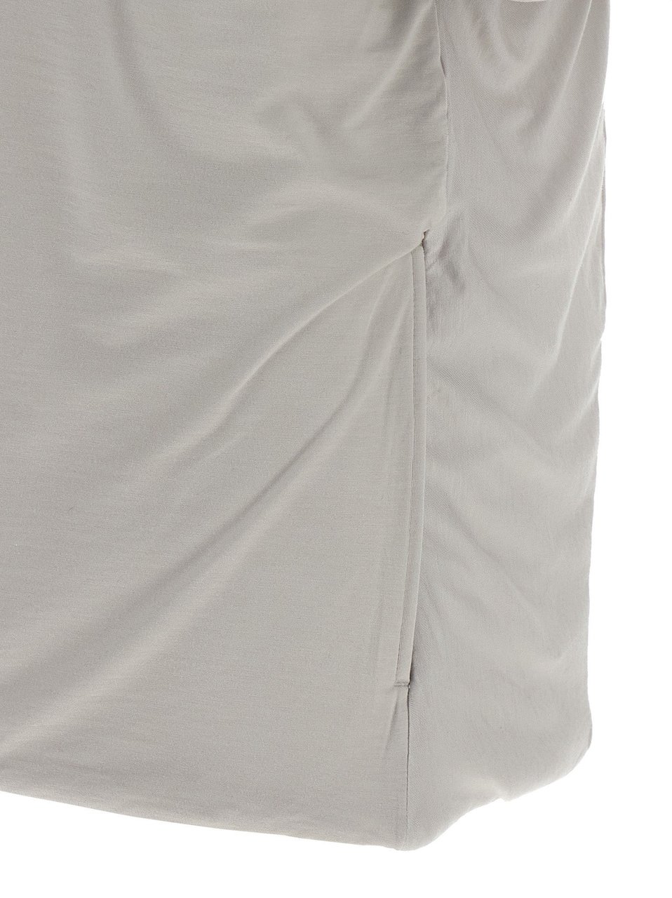 Y-3 Gray Lyocell T-Shirt Grijs