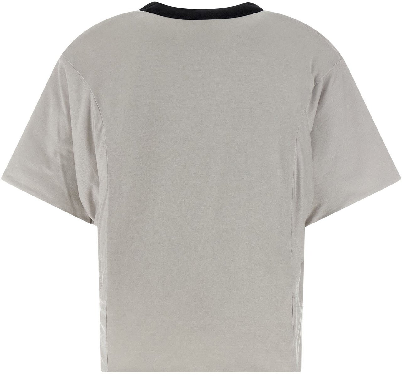 Y-3 Gray Lyocell T-Shirt Grijs