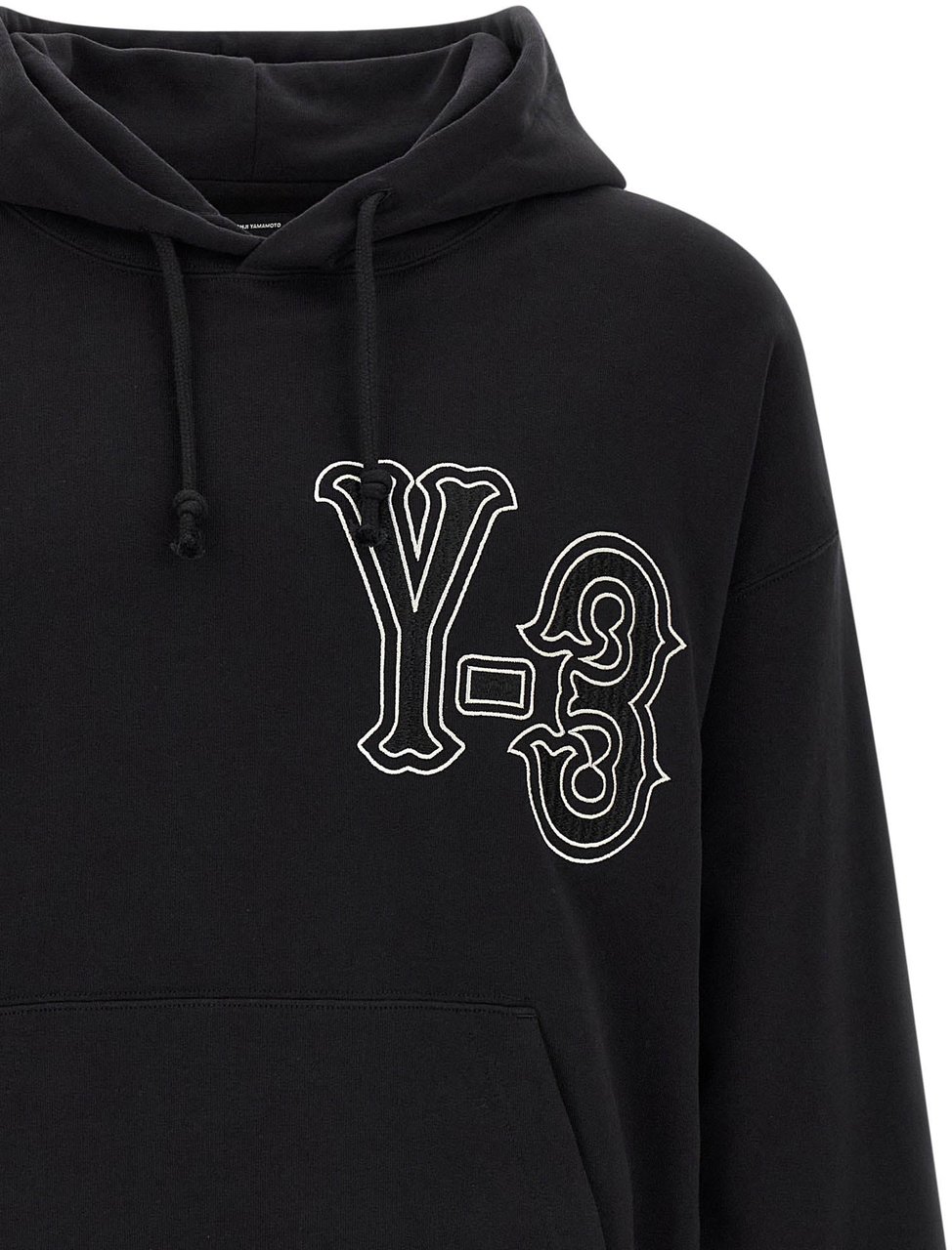 Y-3 Black Cotton Sweatshirt Zwart