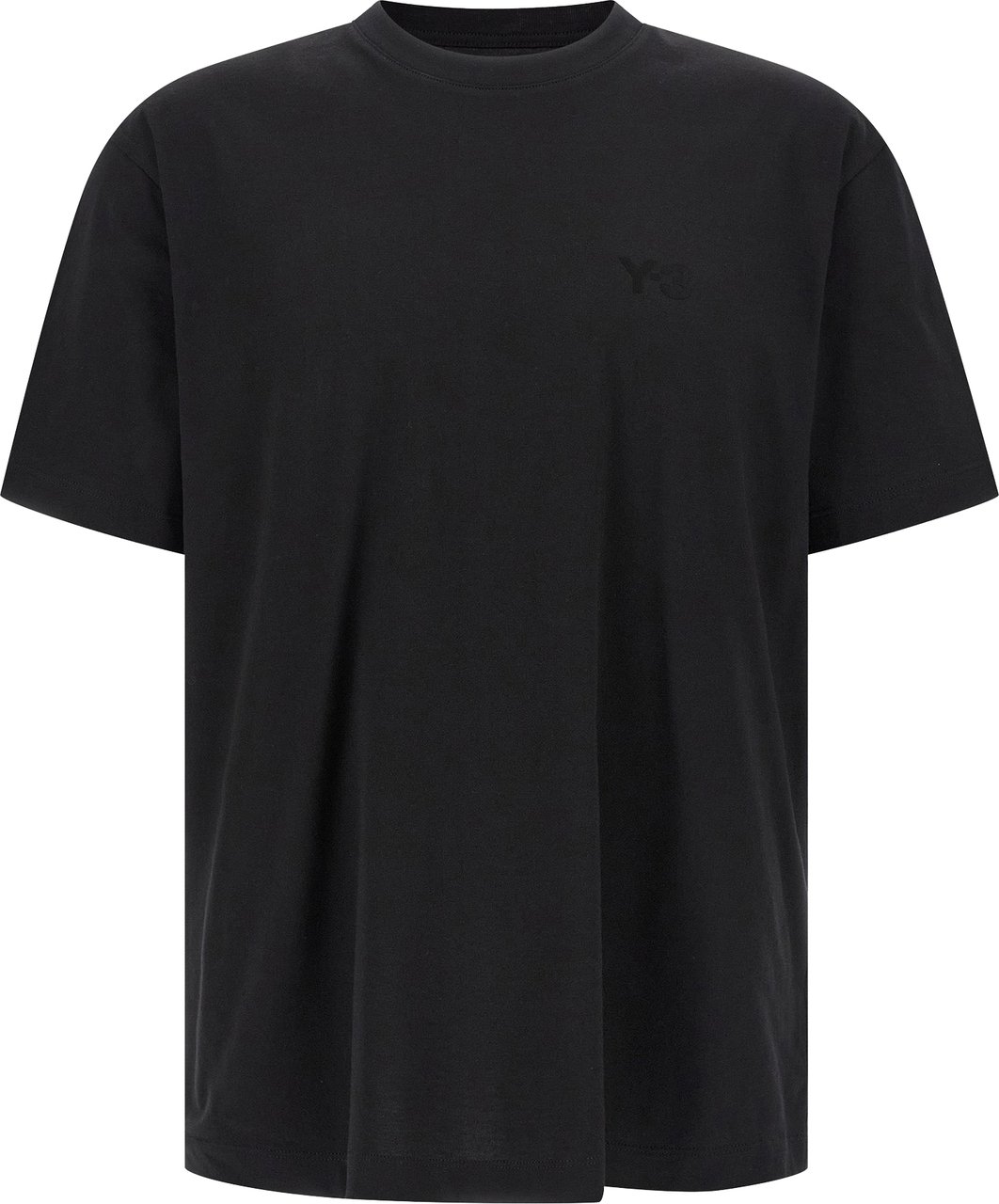 Y-3 Black Cotton T-Shirt Wit