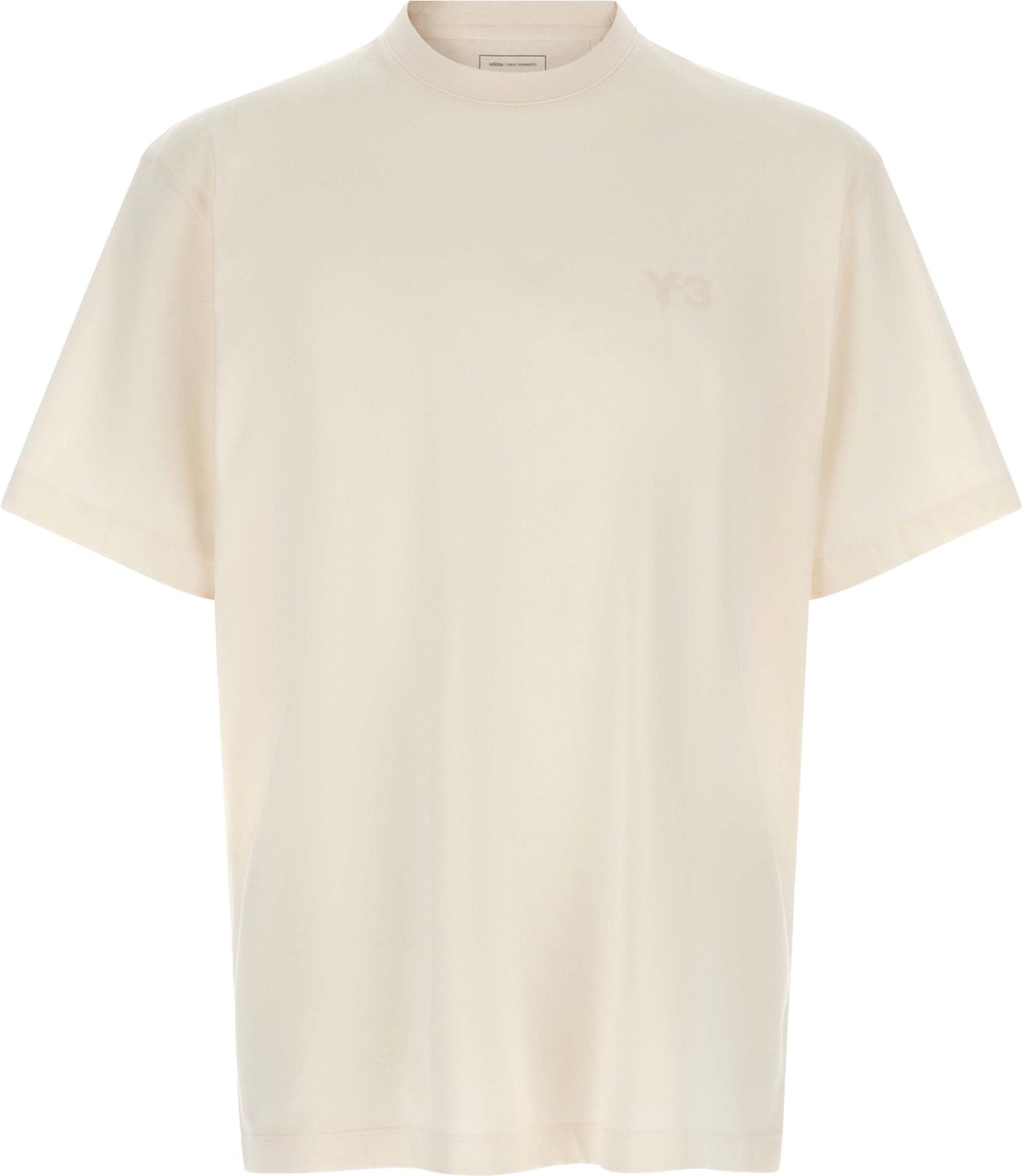 Y-3 White Cotton T-Shirt Wit