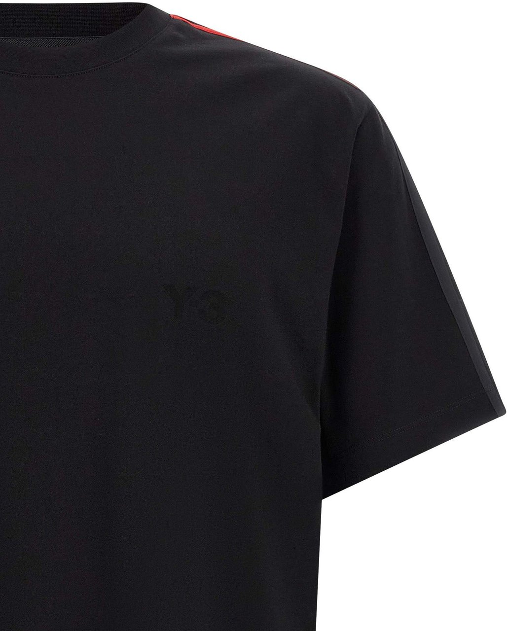 Y-3 Black Cotton T-Shirt Zwart