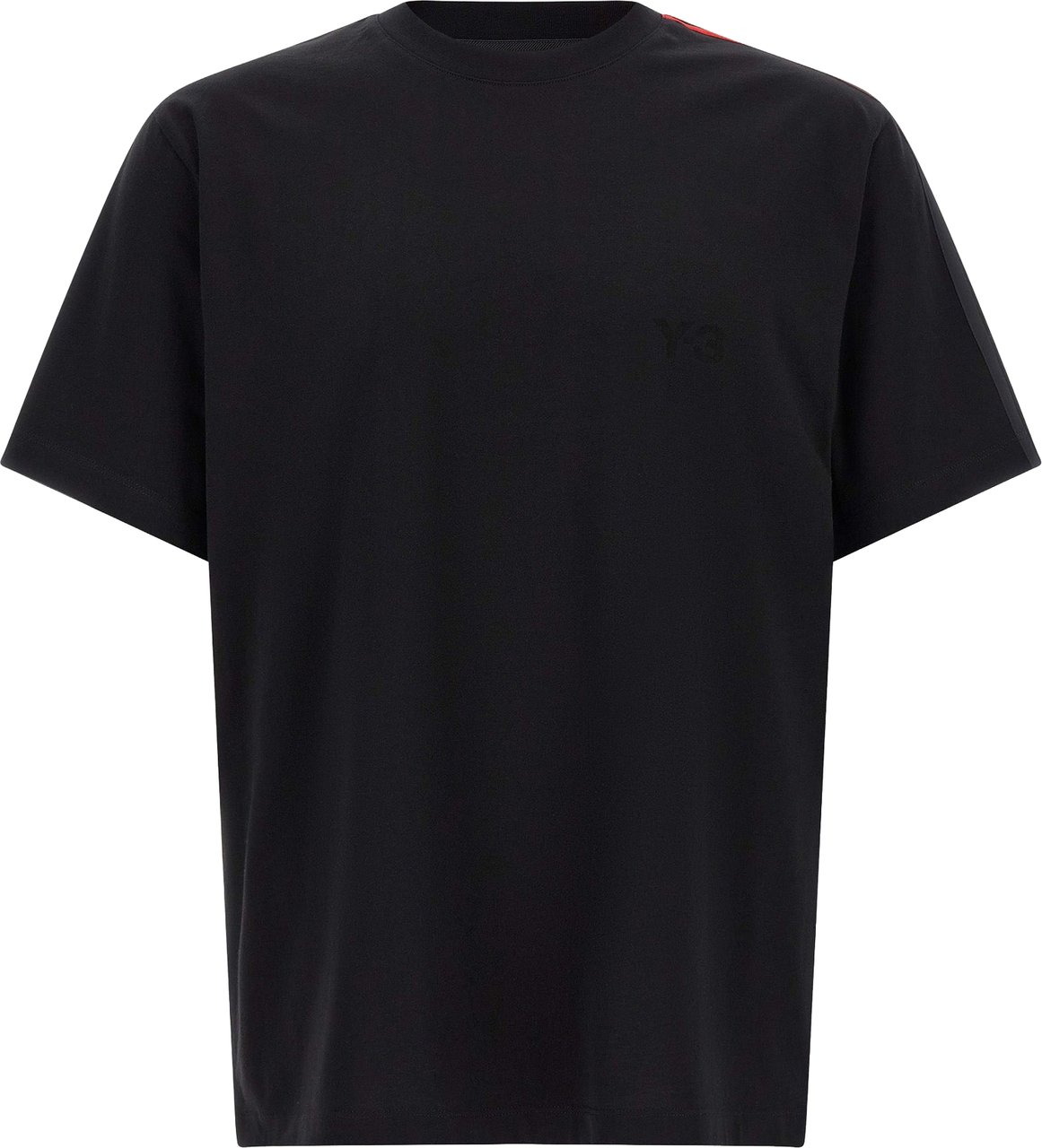 Y-3 Black Cotton T-Shirt Zwart
