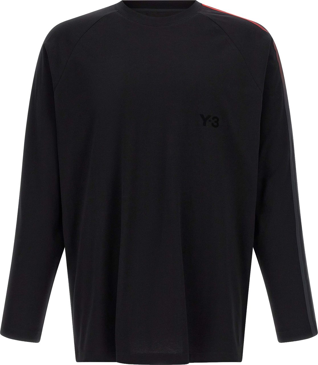 Y-3 Black Cotton T-Shirt Zwart