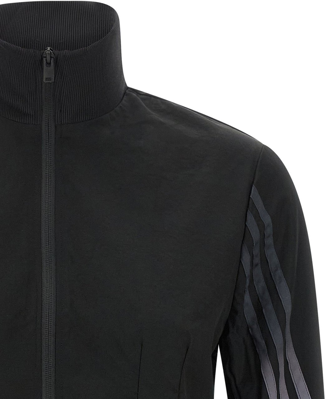 Y-3 Black Polyamide Sweatshirt Zwart