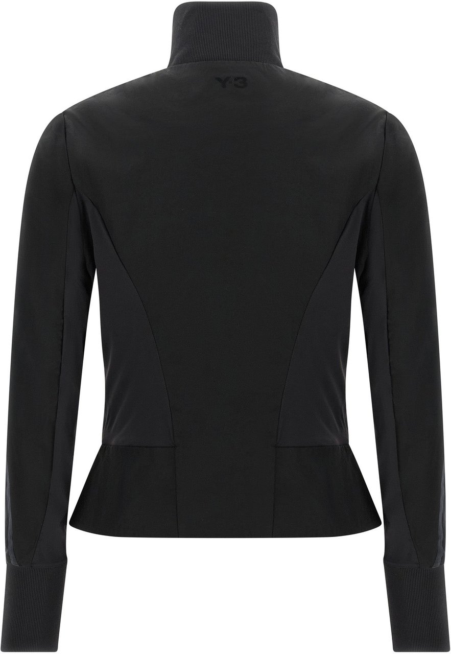 Y-3 Black Polyamide Sweatshirt Zwart