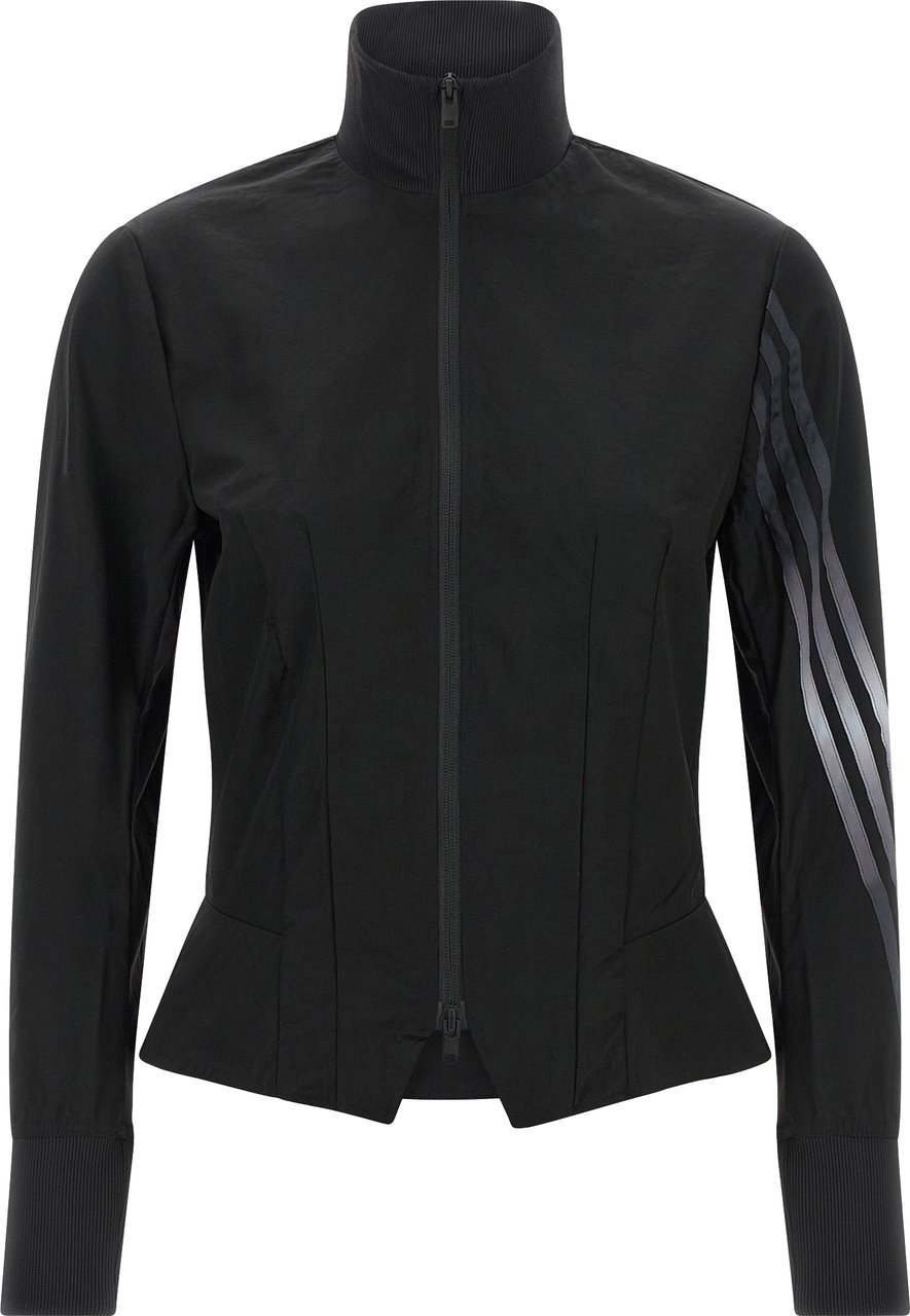 Y-3 Black Polyamide Sweatshirt Zwart