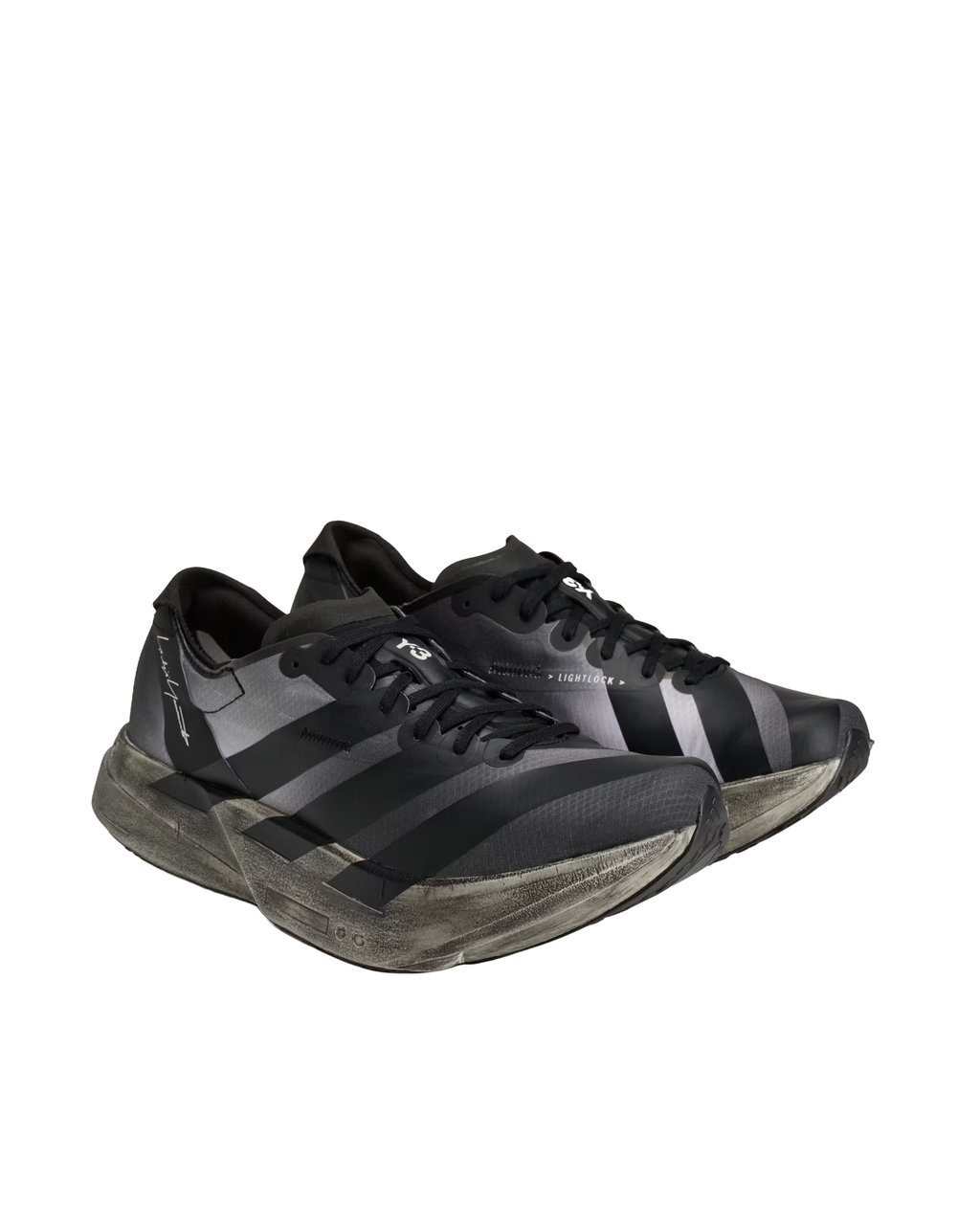 Y-3 Aerodynamic Black Sneakers with Lightweight Structure and Innovative Midsole Zwart