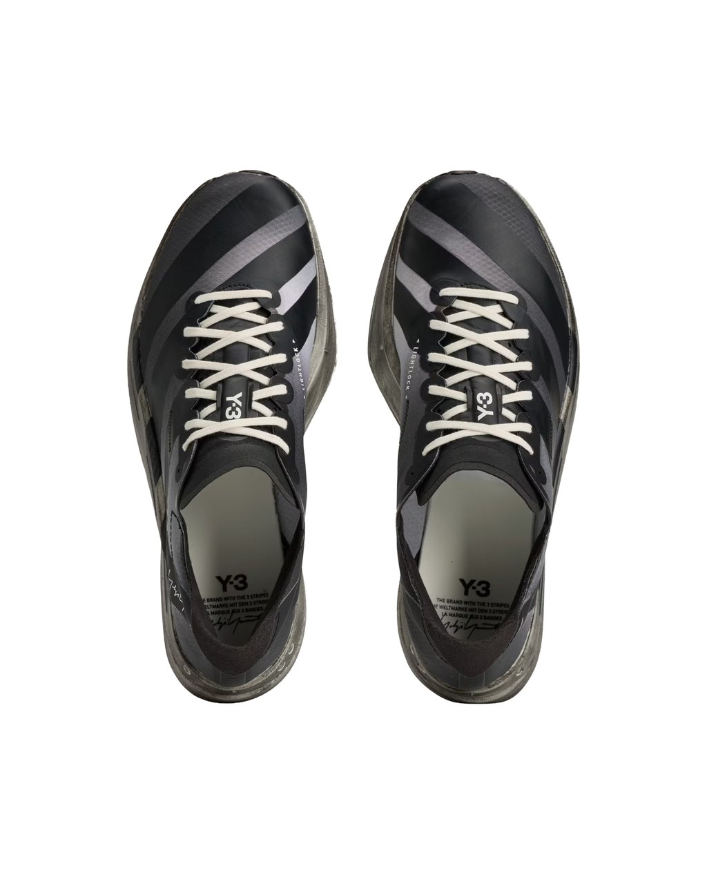 Y-3 Aerodynamic Black Sneakers with Lightweight Structure and Innovative Midsole Zwart