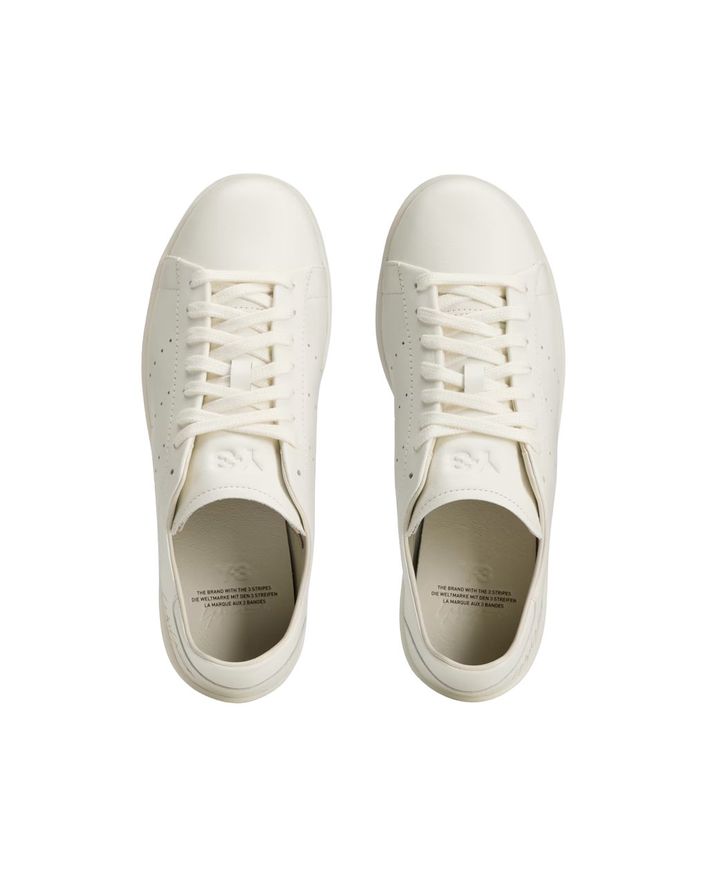 Y-3 Stan Smith Sneakers with Premium Leather Upper and Rubber Sole Wit