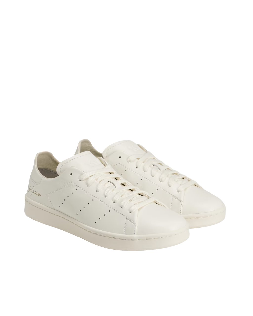 Y-3 Stan Smith Sneakers with Premium Leather Upper and Rubber Sole Wit