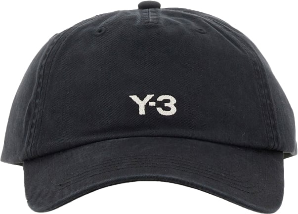 Y-3 BASEBALL HAT WITH LOGO Zwart