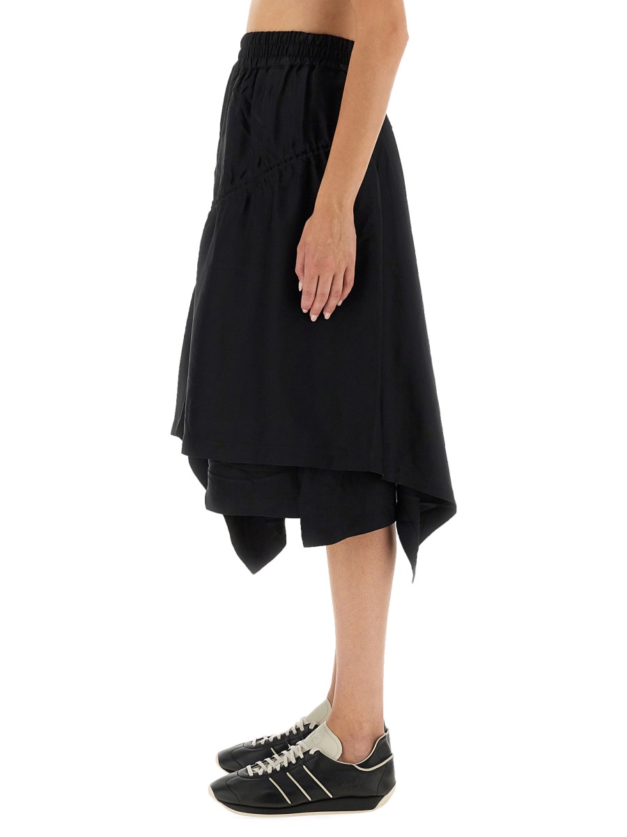Y-3 ASYMMETRICAL SKIRT Zwart