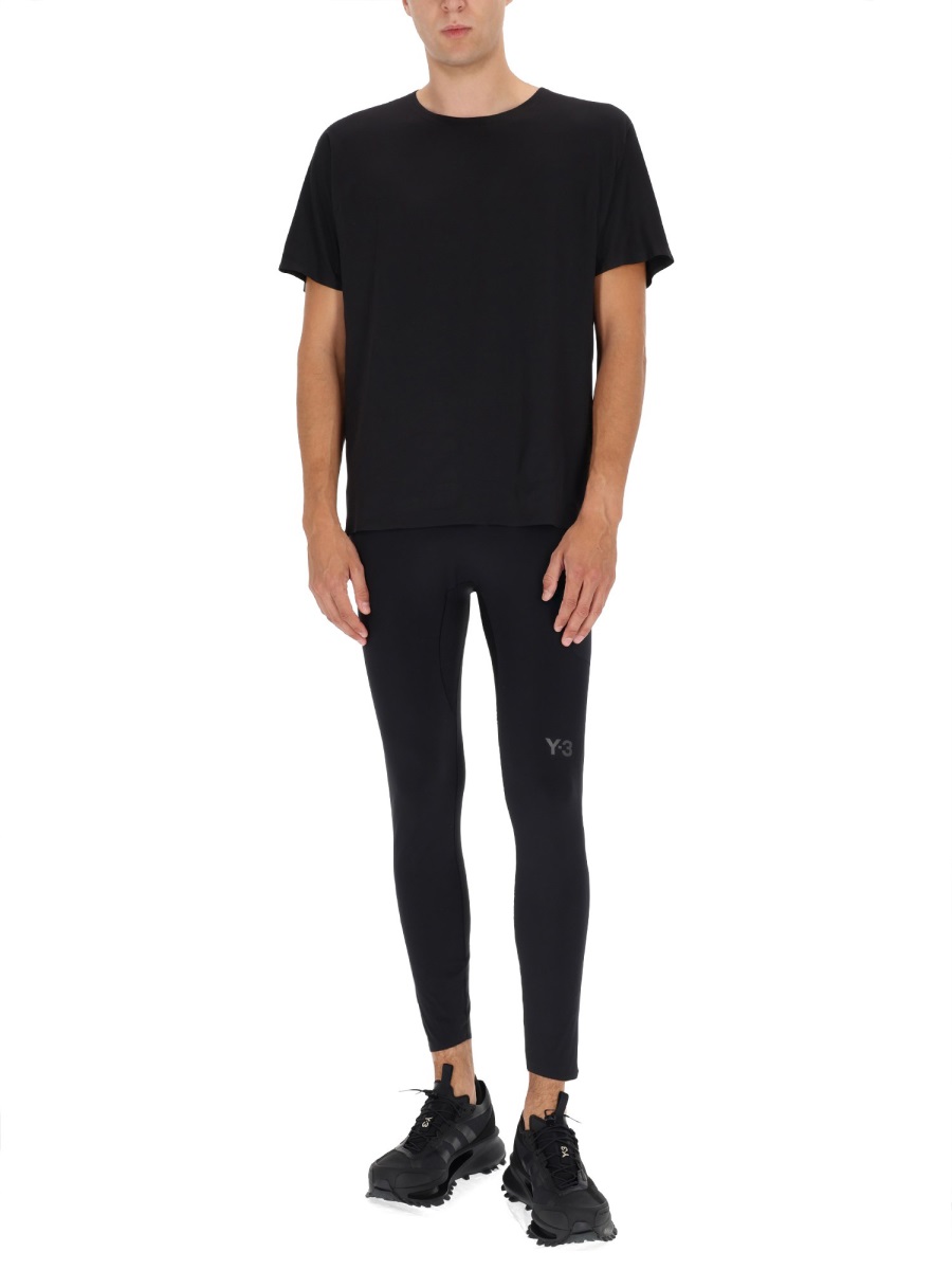 Y-3 "RUNNING" T-SHIRT Zwart