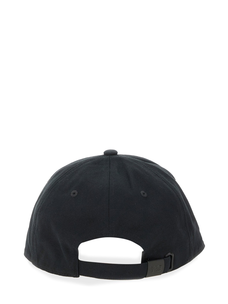 Y-3 BASEBALL HAT WITH LOGO Zwart