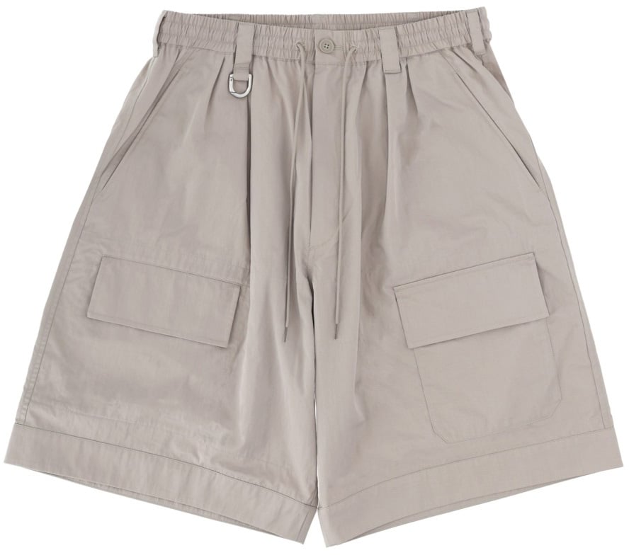 Y-3 WIDE LEG CARGO SHORTS Beige