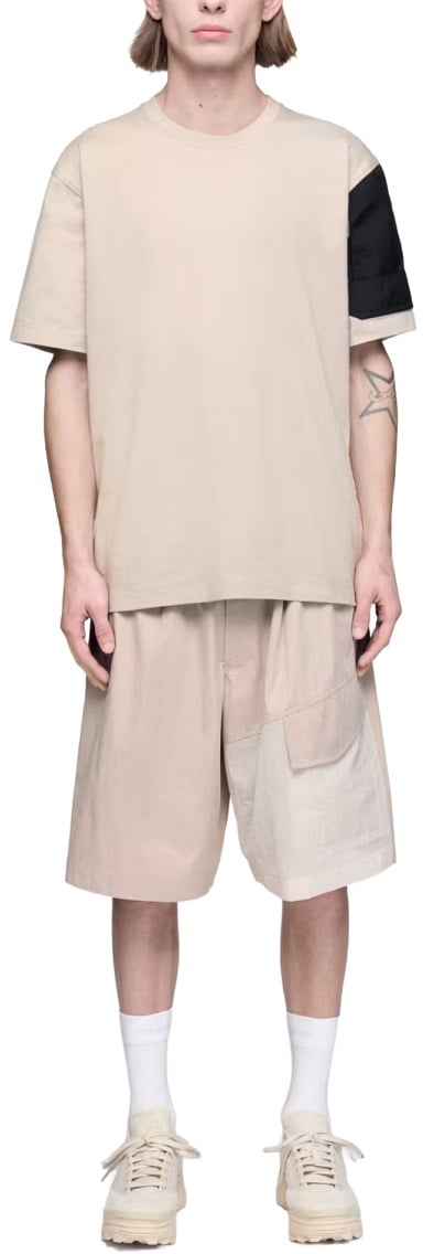 Y-3 BELTED SHORTS Beige