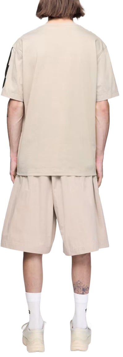 Y-3 BELTED SHORTS Beige