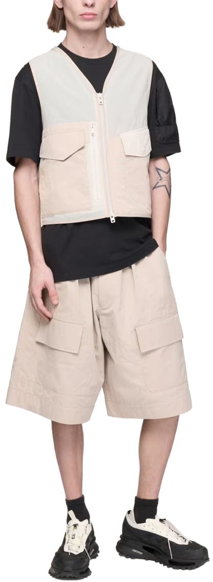 Y-3 VEST WITH POCKETS Beige