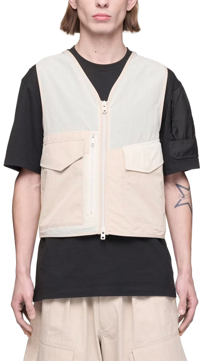 Y-3 VEST WITH POCKETS Beige