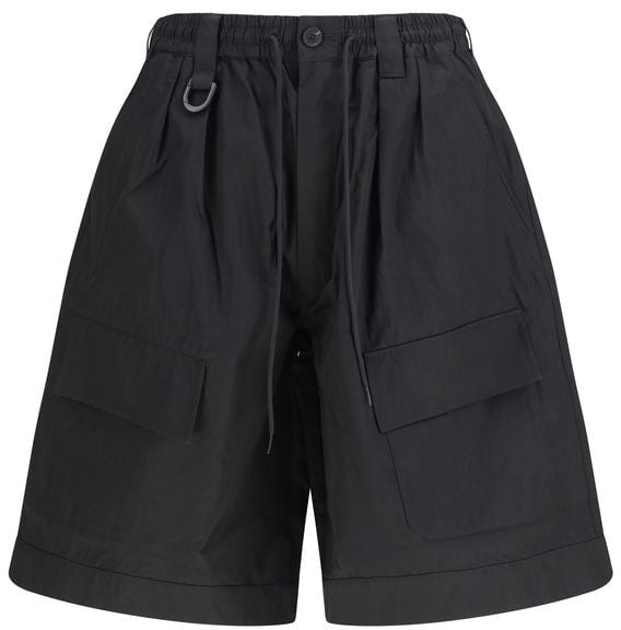 Y-3 Y-3 Black Cotton Bermuda Shorts Zwart