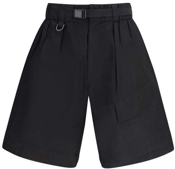 Y-3 Y-3 Black Cotton Bermuda Shorts Zwart