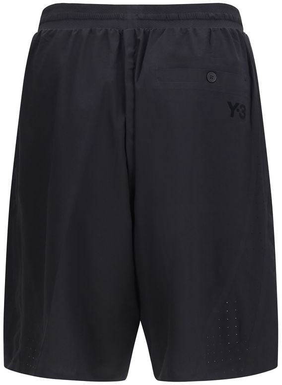 Y-3 Y-3 Black Polyester Bermuda Shorts Zwart