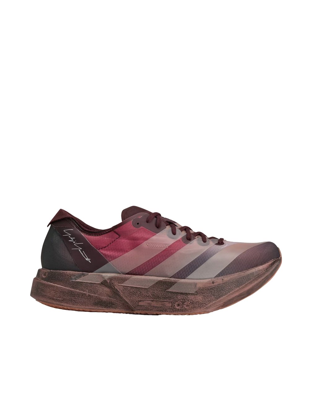 Y-3 Adios Pro Night Red Sneakers With Lightweight Textile Upper Grijs