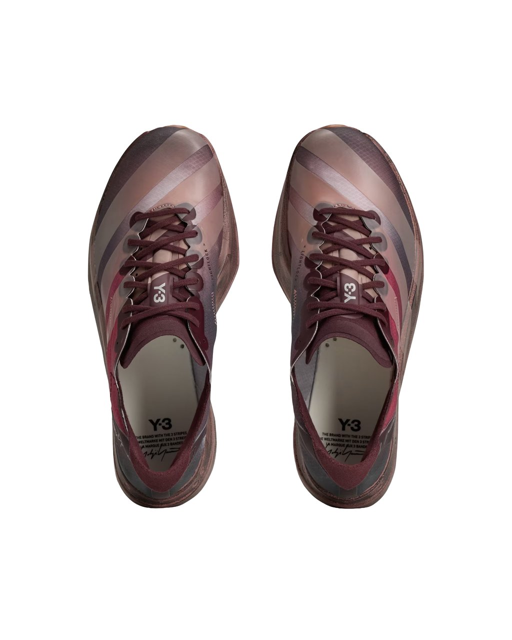 Y-3 Adios Pro Night Red Sneakers With Lightweight Textile Upper Grijs