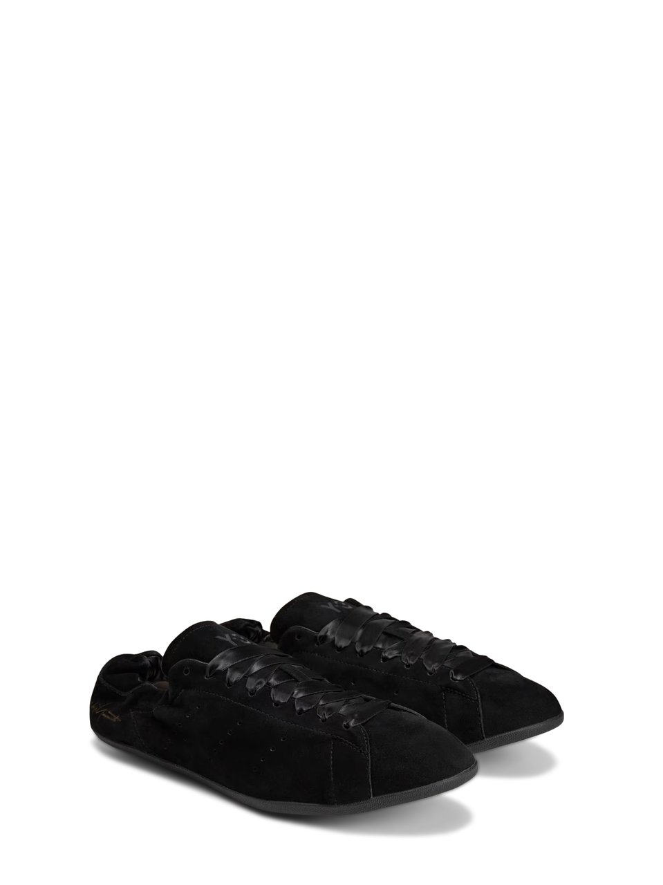 Y-3 Minimalist Black Sneakers with Soft Suede Finish Zwart