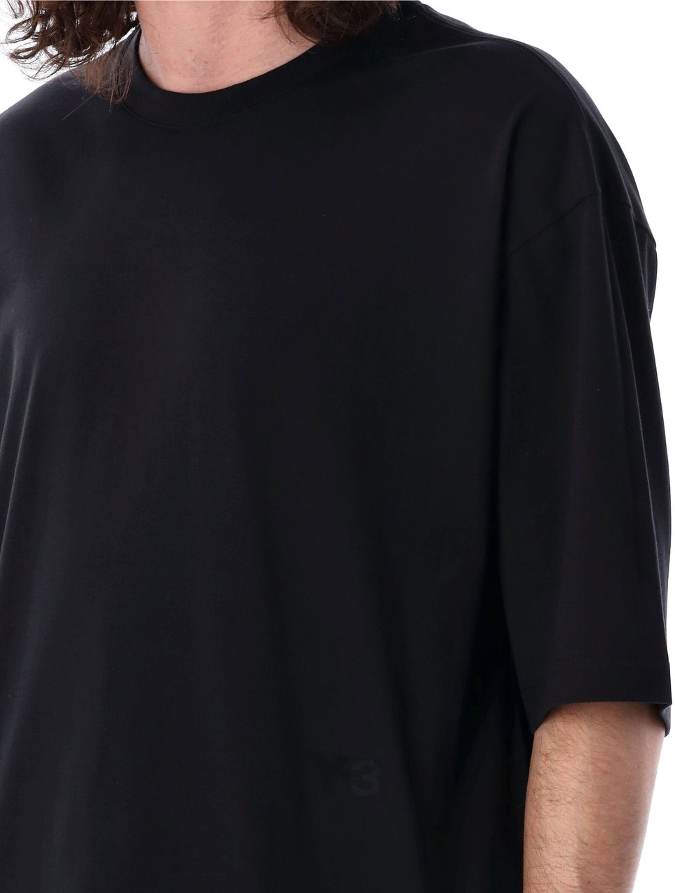 Y-3 Basic Logo Over Tee Nero Zwart