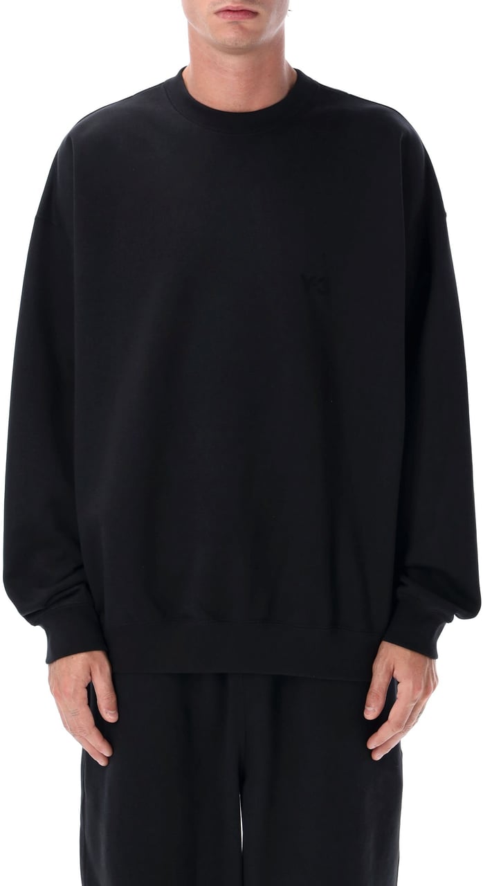 Y-3 Basic Logo Crewneck Nero Zwart
