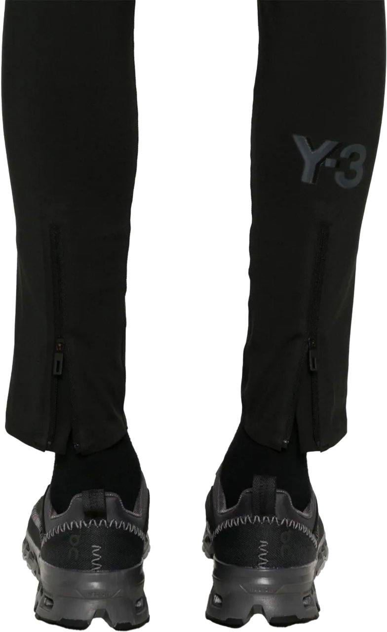 Y-3 Run Tights Logo Printed Running Leggings Zwart