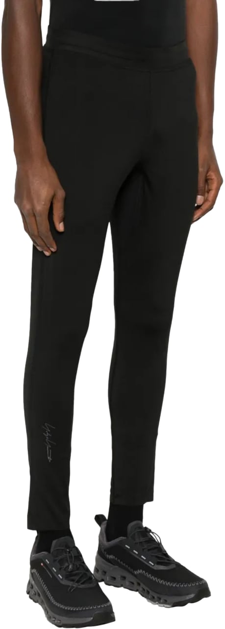 Y-3 Run Tights Logo Printed Running Leggings Zwart