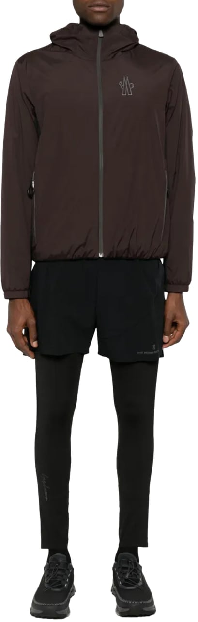Y-3 Run Tights Logo Printed Running Leggings Zwart