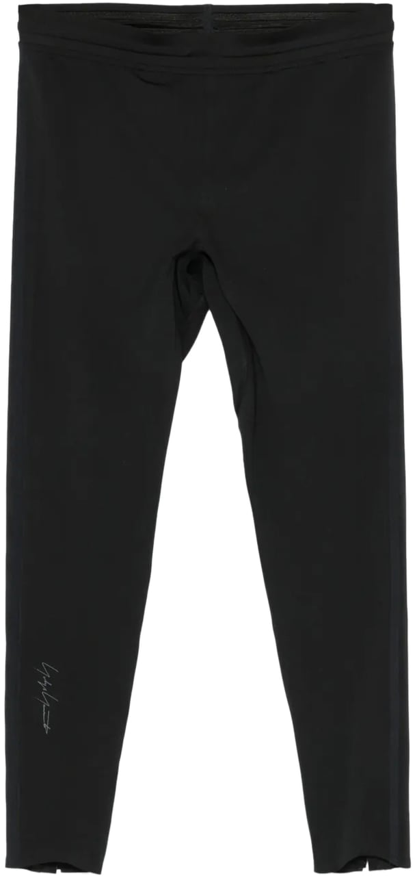 Y-3 Run Tights Logo Printed Running Leggings Zwart