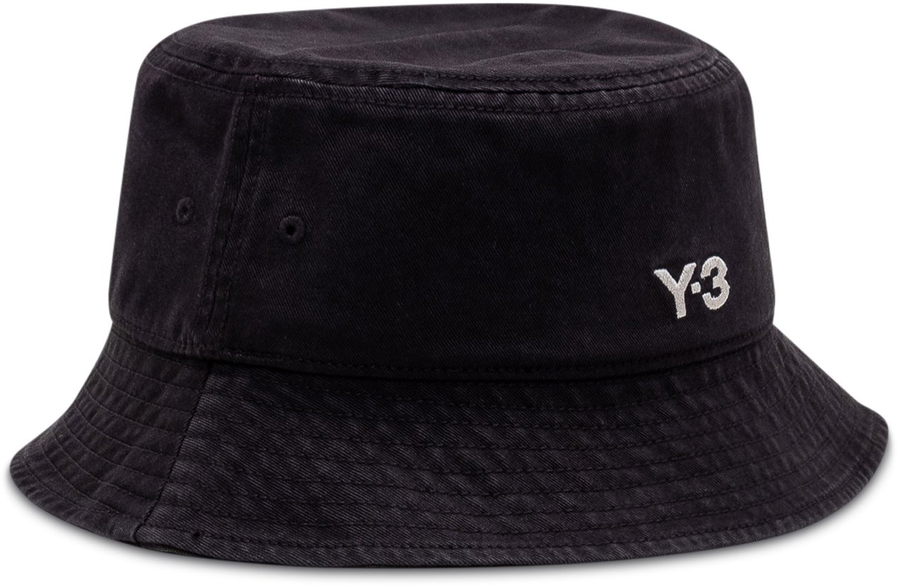Y-3 Cappello bucket con tesa morbida Zwart