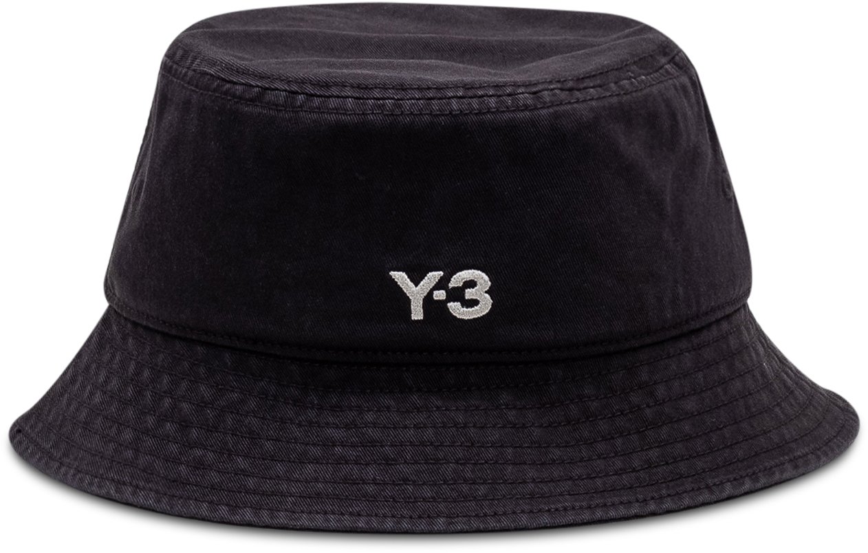 Y-3 Cappello bucket con tesa morbida Zwart
