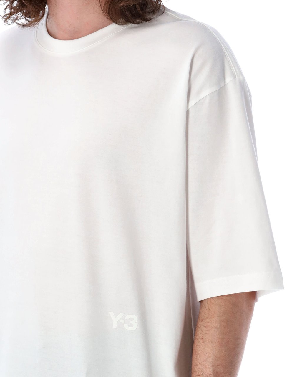 Y-3 Basic Logo Over Tee Bianco Wit