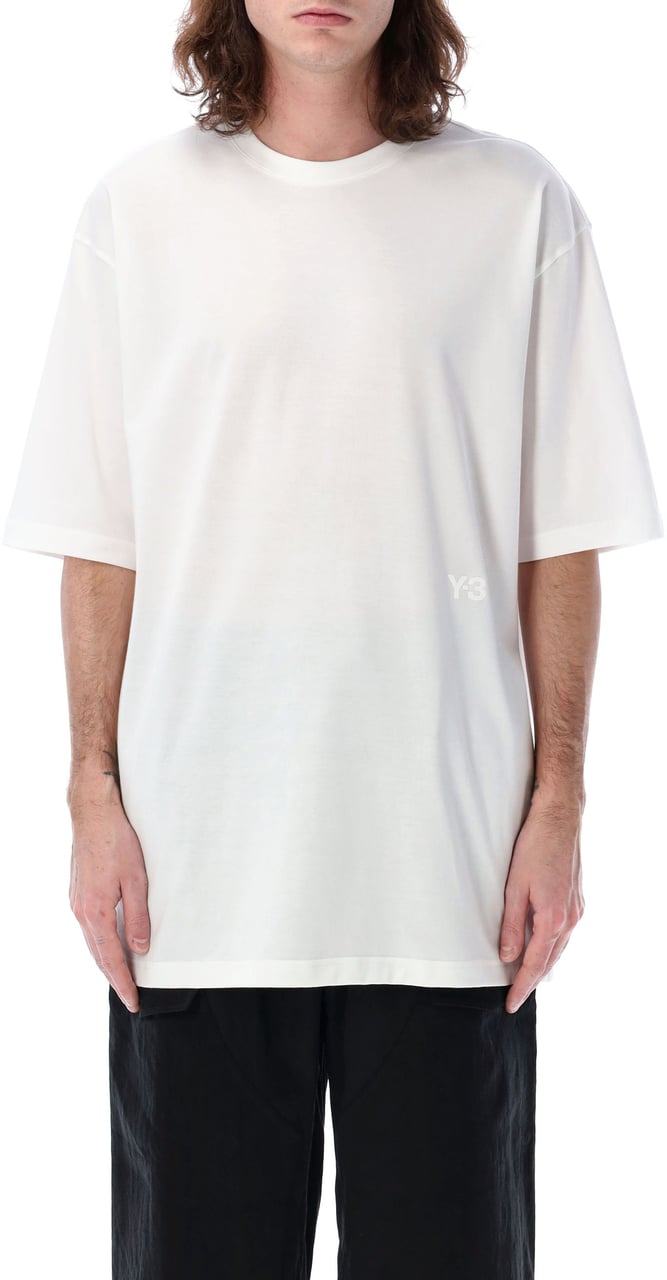 Y-3 Basic Logo Over Tee Bianco Wit