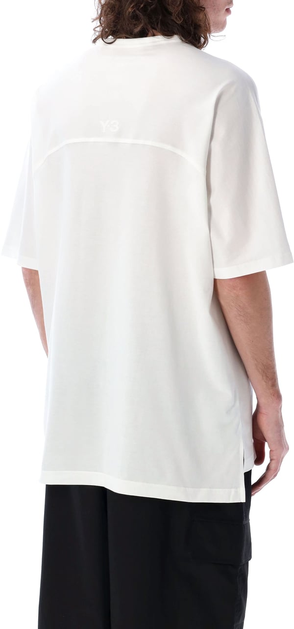 Y-3 3 Stripes Tee Bianco Wit