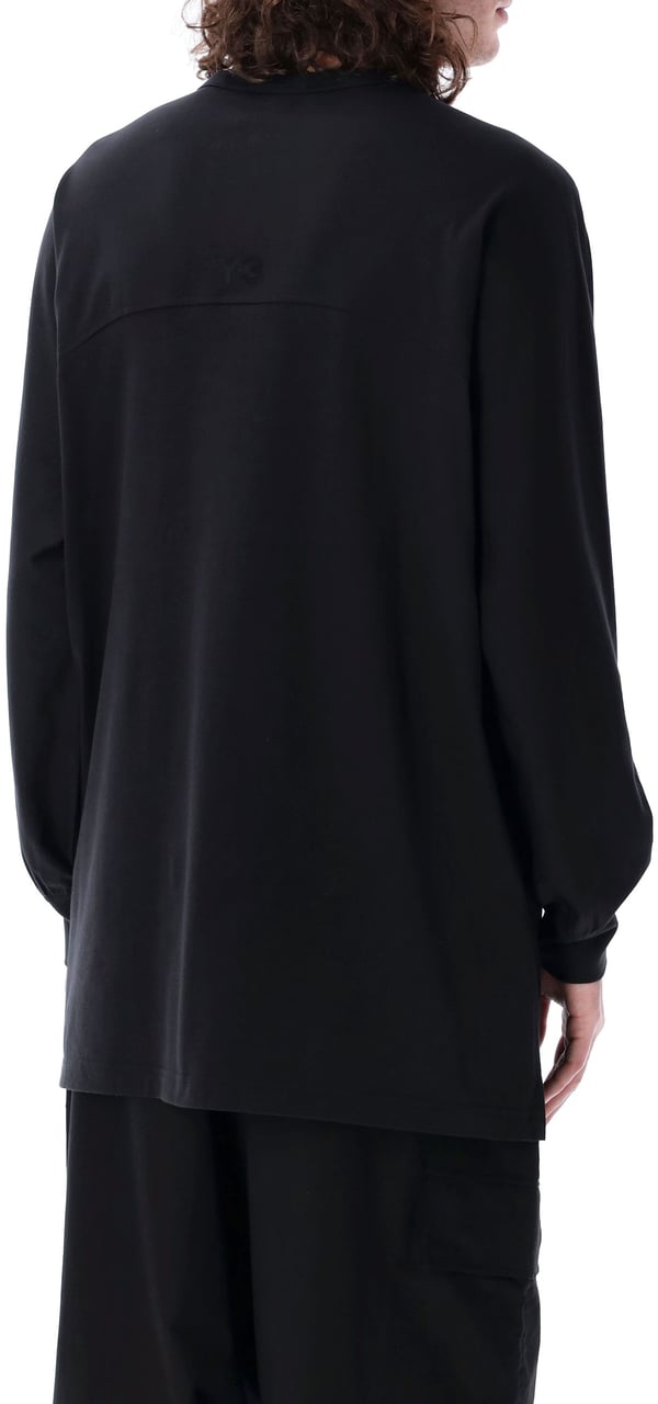 Y-3 3 Stripes L/S Tee Nero Zwart