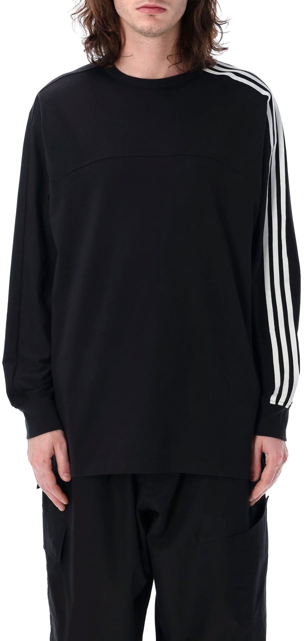 Y-3 3 Stripes L/S Tee Nero Zwart