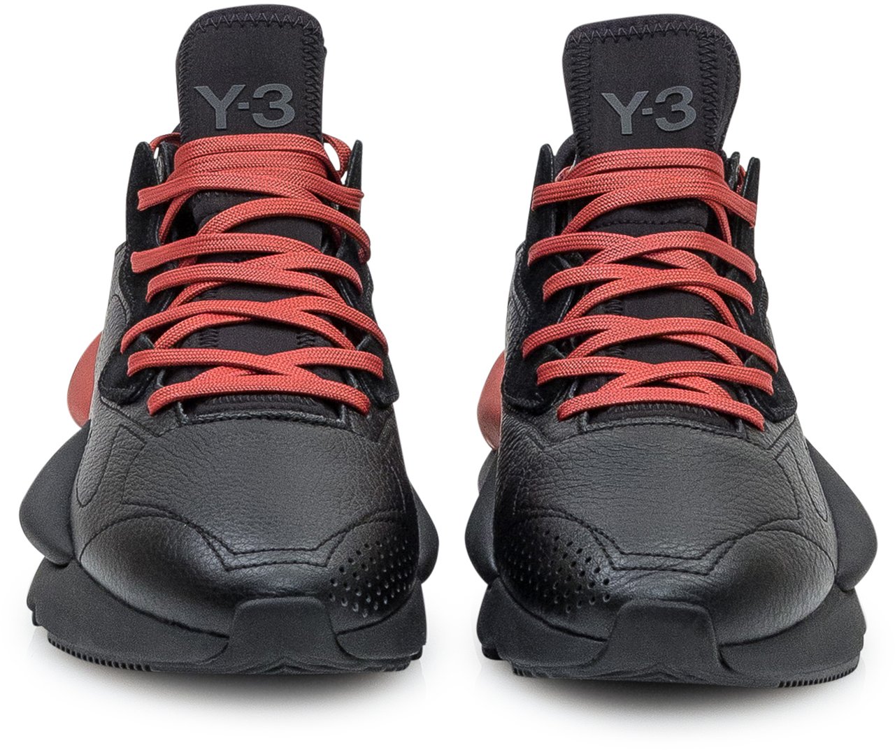 Y-3 Y-3 Sneakers Black con Dettagli Rossi Zwart